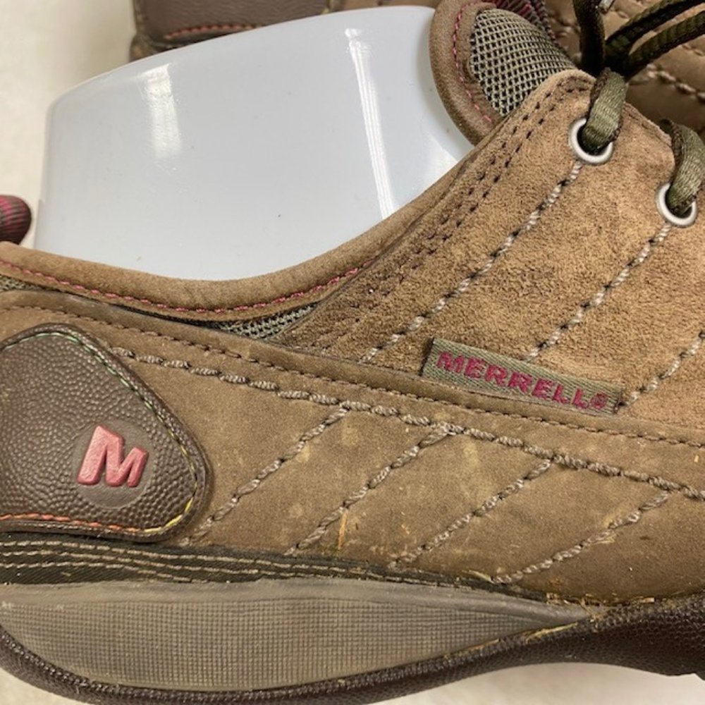 Merrell Stone Women's Size 7 Brown Suede Lace Up Shoes Trail Hiking‎ - Picture 4 of 9